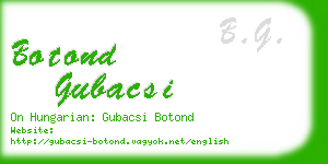 botond gubacsi business card